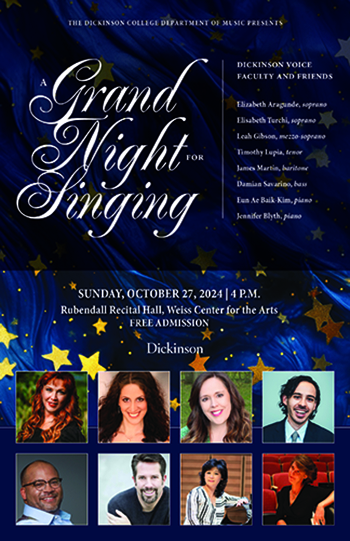poster for the 2024 event A Grand Night for Singing