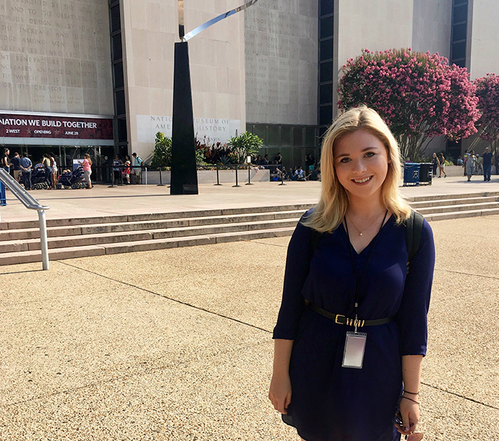 Sarah Goldberg '18 is no stranger to interning. During her time as curatorial intern at the National Museum of American History, she was able to explore the field and affirm her post-Dickinson plans.