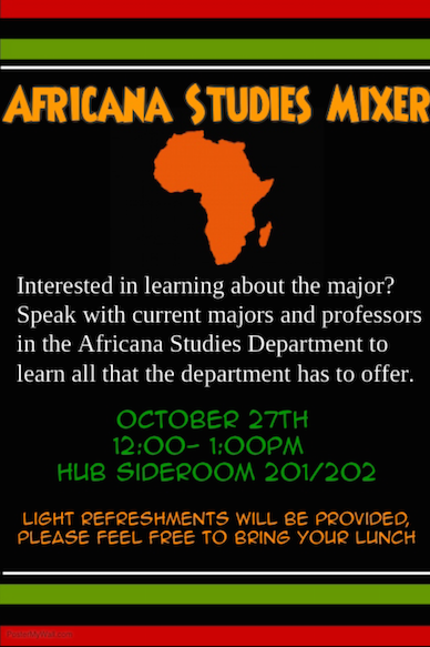 2016 Africana Studies Mixer Poster