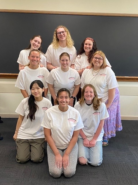 The original nine students trained to be pedagogical partners are pictured here.