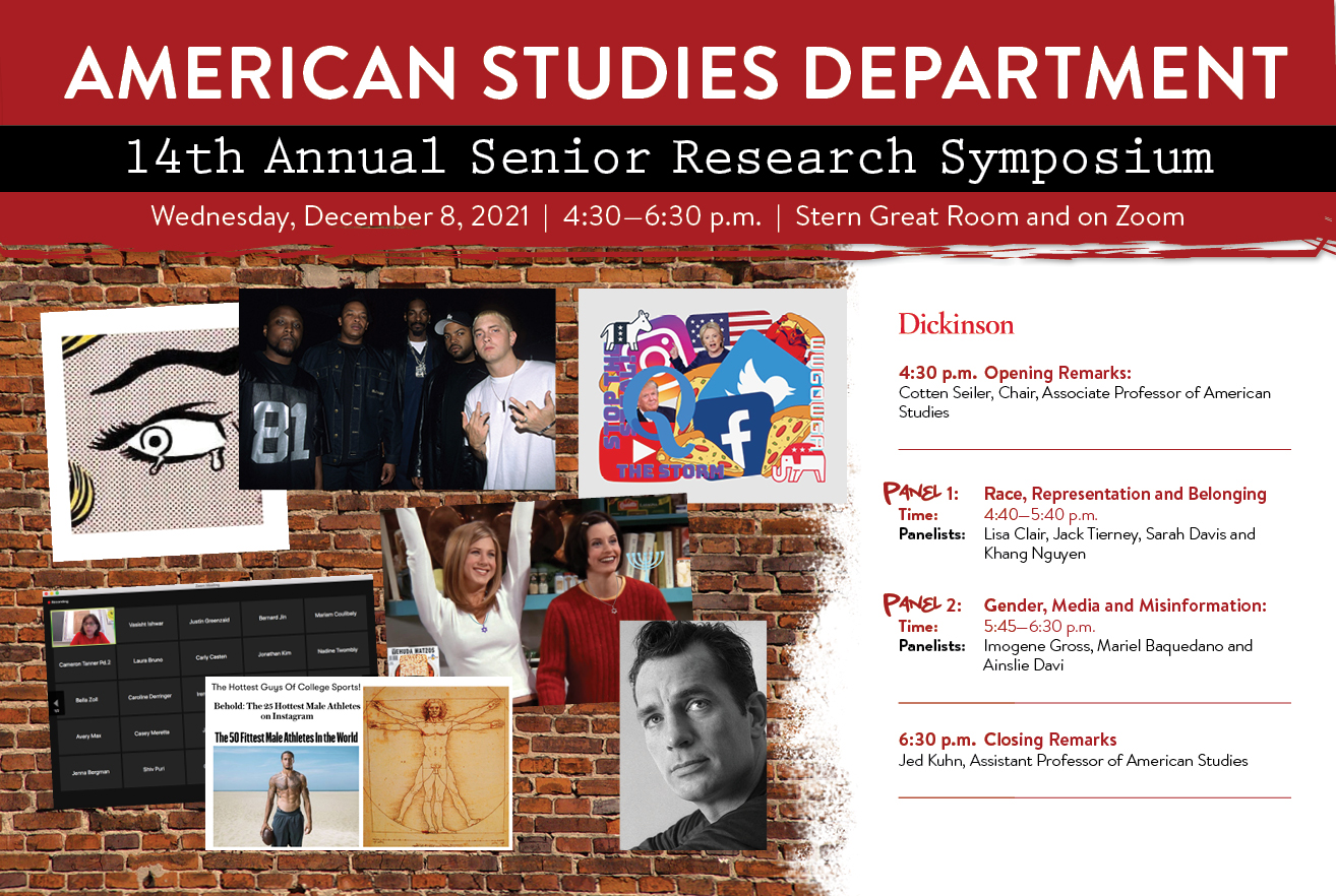 American Studies 2022 Senior Research Symposium poster