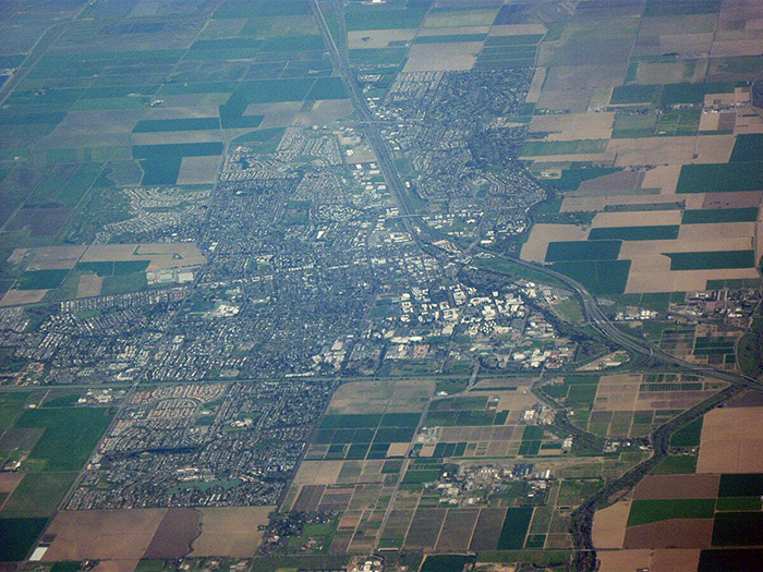 Aerial View of Davis, Calinfornia.