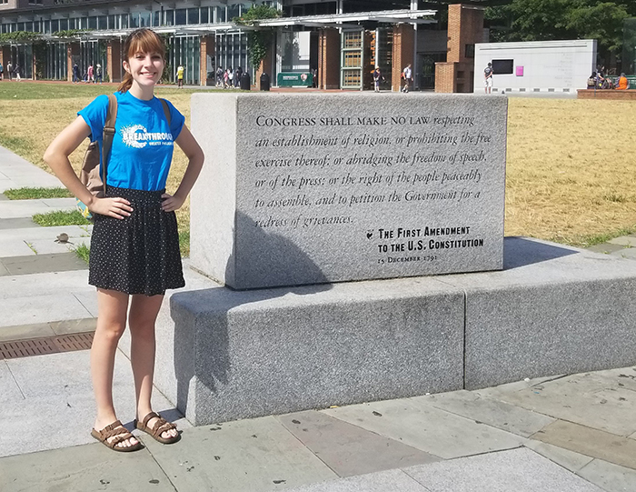 Citing the critical thinking skills she gained in the classrooms of Dickinson, Alette Kligman '20's internship with Breakthrough of Greater Philadelphia is applying them to real-world settings.