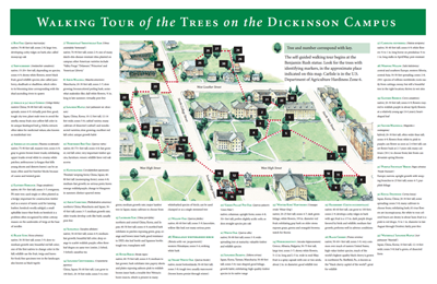 a map of the Dickinson College arbor walk map