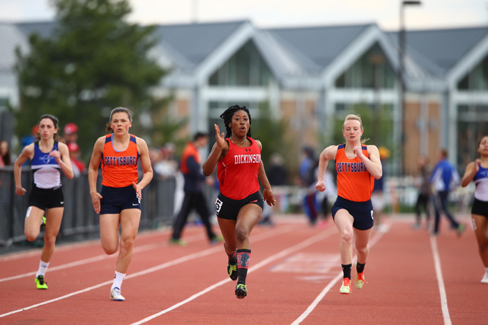 Aphnie germain '17 takes flight on the track but finds her grounding in research and with friends. Photo by Chris Knight.