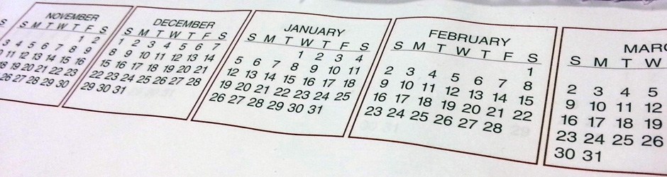Calendar of events