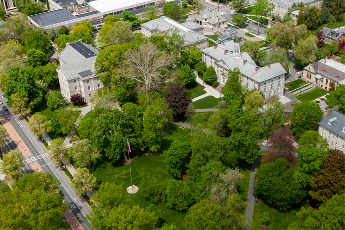 Aerial view of campus