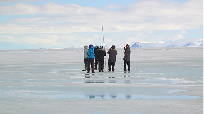 Measuring sea ice