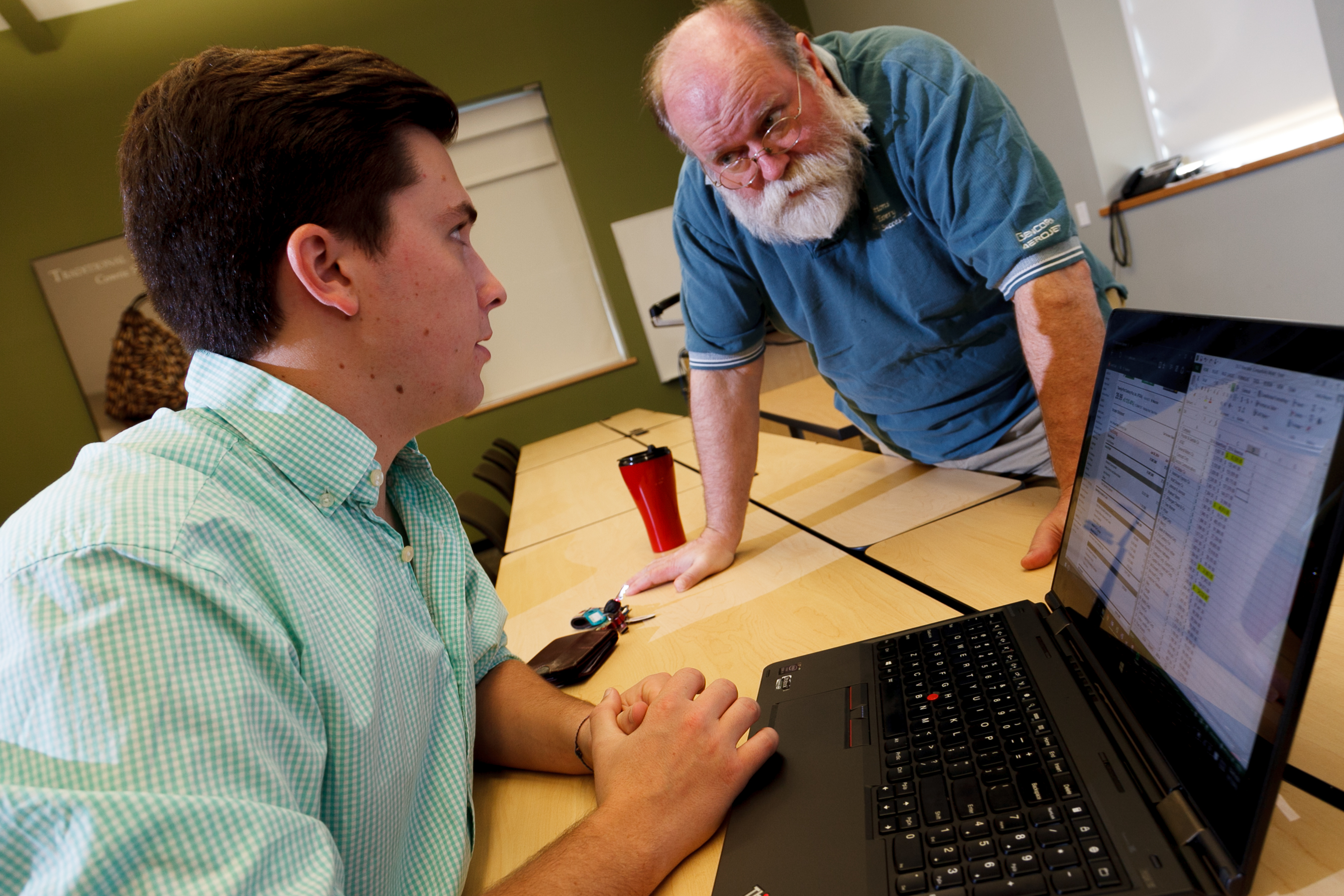 Student with a faculty member.