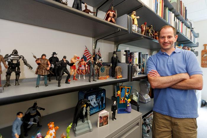 Dick Forrester and his figure collection