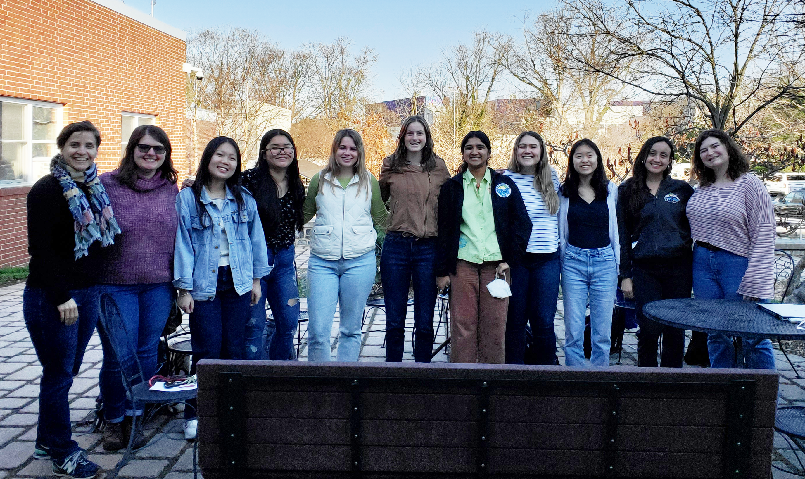 Group photo of the ALLARM staff outside of Kaufman Hall