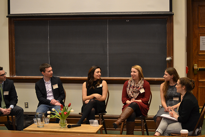 As part of the Dickinson Department of History's Alumni Forum, various alums spoke about their experiences and provided advice to current students.