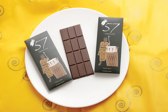 ’57 Chocolate is the pioneer bean-to-bar chocolate company in Ghana, West Africa, founded in 2016
