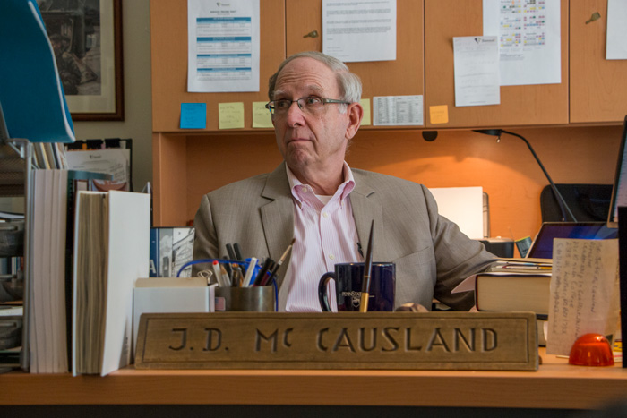 Jeff McCausland in his office
