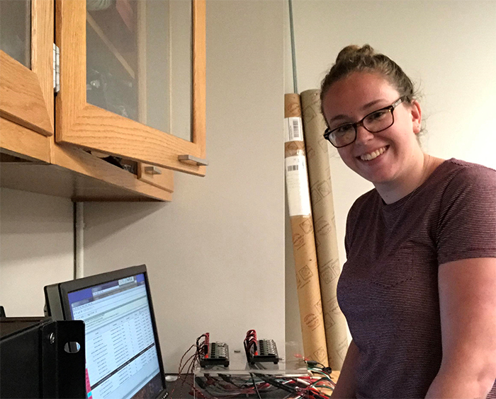 Whether she's in the lab or not, Julia Huddy '19 is always learning something from her experience as an undergrad researcher at the Princeton Institute for the Science and Technology of Materials.