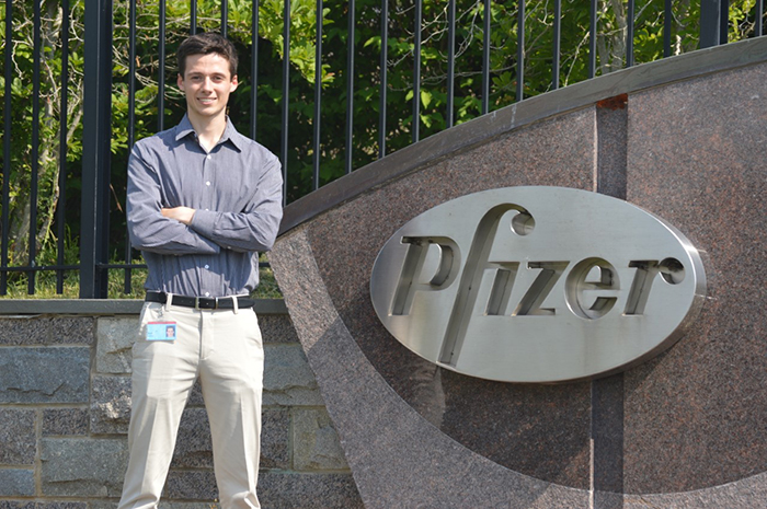 Chemistry major Matt Loalbo '20 explores the behind-the-scenes workings of the pharmaceutical industry as a medicine design intern at Pfizer Research and Development