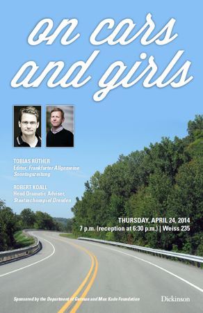 This is a poster of the lecture On Cars and Girls.