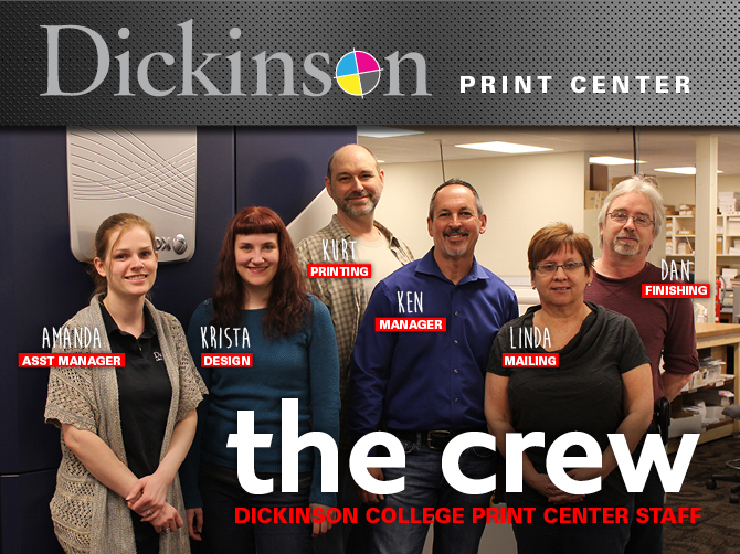 A group shot of Print Center staff.