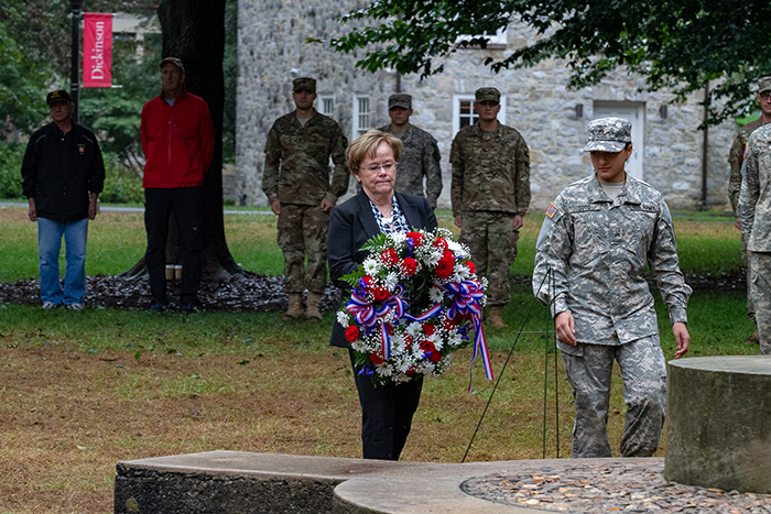 The Dickinson community gathers for a Patriot Day remembrance ceremony led by the college&#039;s Reserve Officers&rsquo; Training Corps to honor of the victims of the 9/11 attacks.