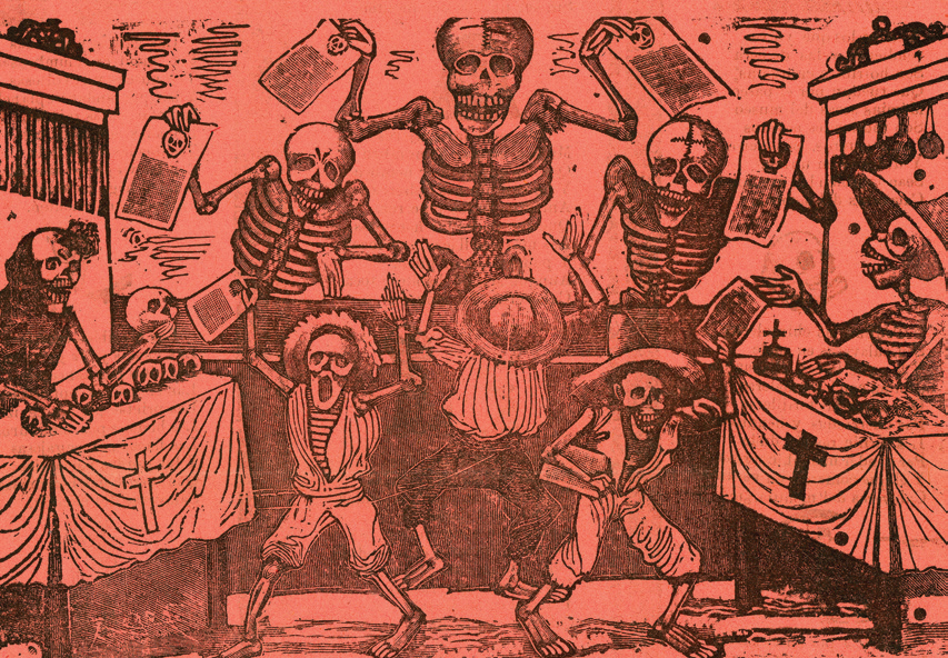 Jumble of Skeletons of Newspaper Boys, 1903 