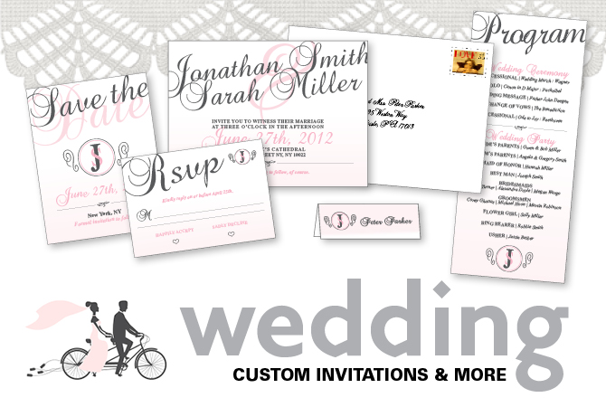 Print Center offers custom wedding invitations and more.