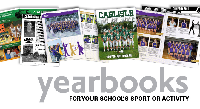 Print Center offers school yearbook design and printing.