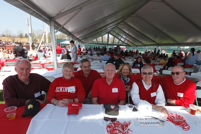 alumni gather for red and white day