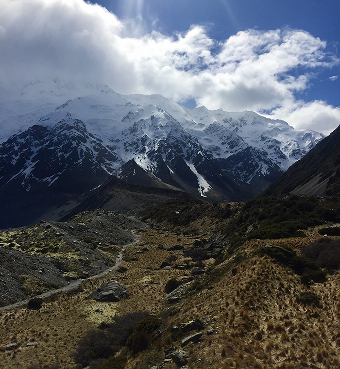 Architecture & Landscape: "Mt. Cook on a Cloudy Day" at Mount Cook, New Zealand, by Janna Safran '19