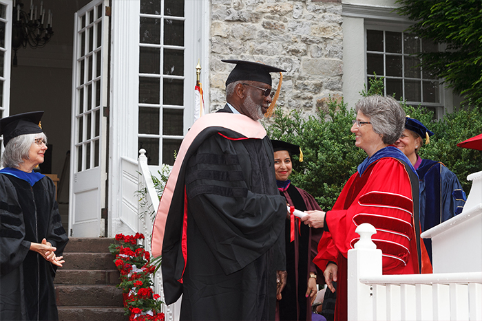 On campus to receive an honorary doctor of public service degree, former U.S. surgeon general David Satcher opens up about a range of issues.