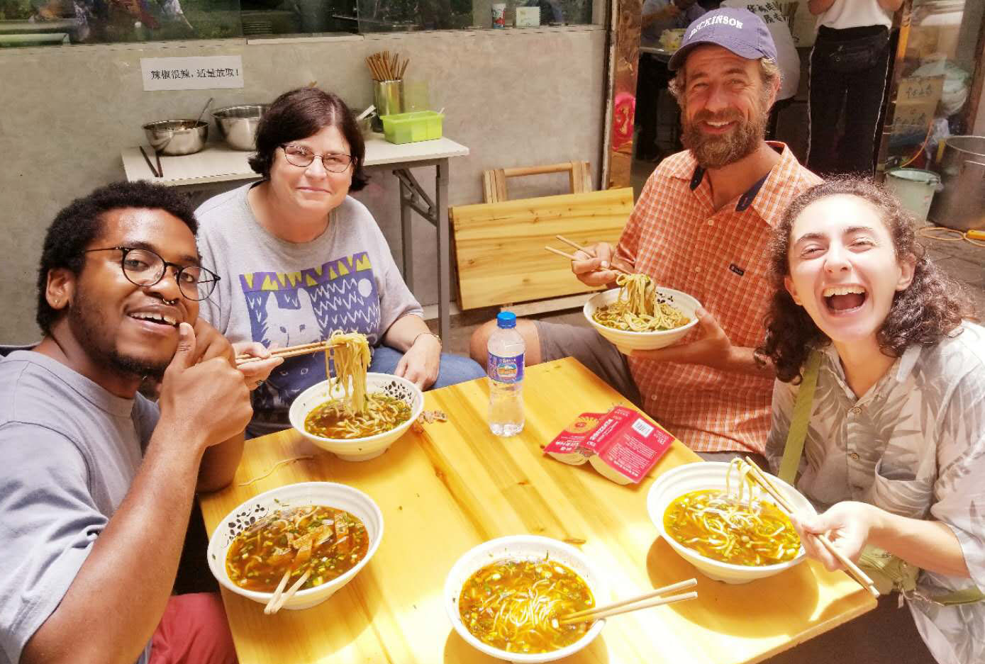 Students eating