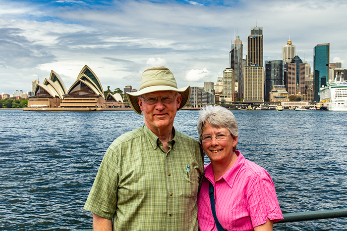 Dave '74 and Sue Stebbins Souerwine '75 during a recent trip to Australia.