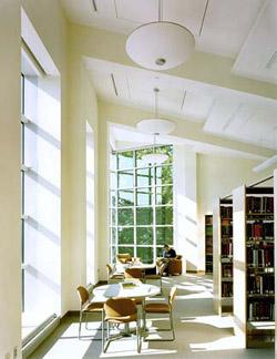 Photograph of the reading room in Tome Hall