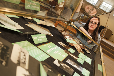 Caitlin Moriarty '13 is curator of archives' latest exhibit.