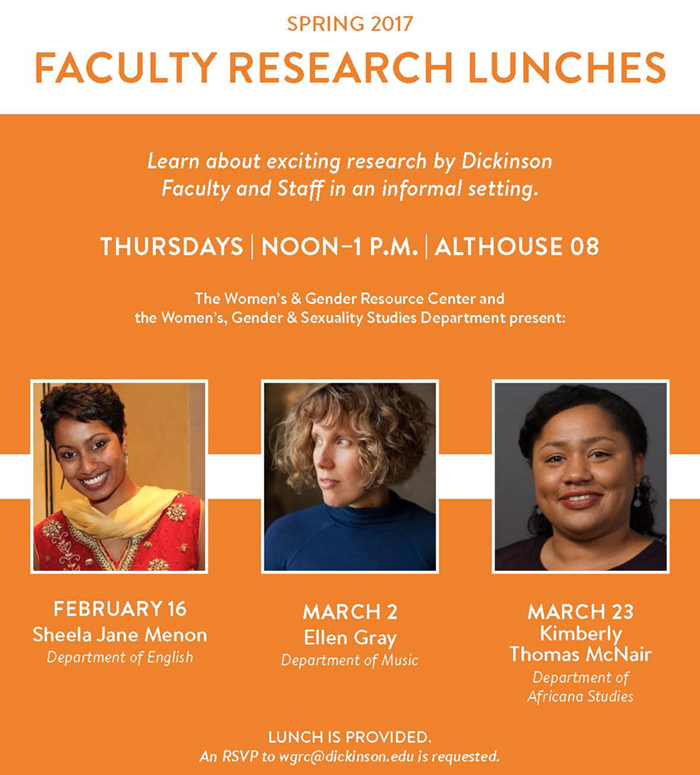Spring 2017 Faculty Lunches