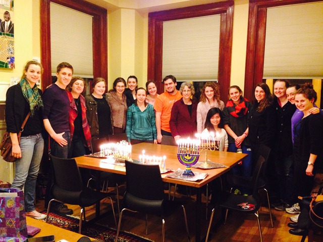 Hanukkah candle lighting