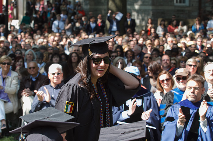 The audience applauds as Margot Cardamone ‘14 accepts her appointment as  a YAT. Photo by Carl Socolow '77.
