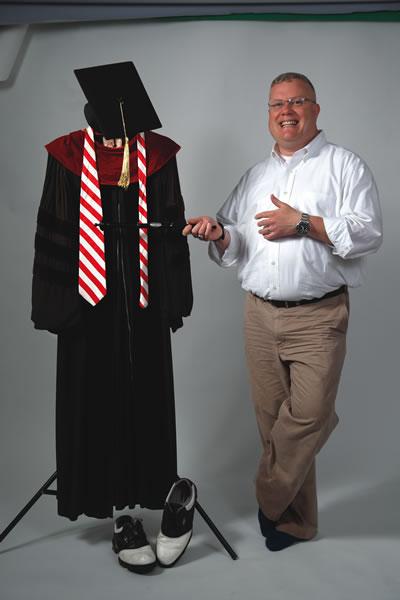 Picture of Chuck Zwemer and his Doctoral Robe