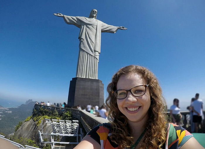 Aline Scop Plavnik '09 offers virtual tours of Rio as a locally, nationally and internationally certified tour guide