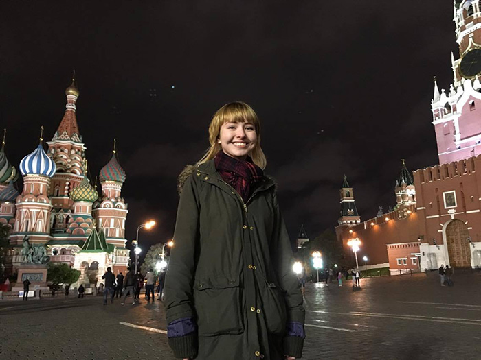 Allison Stroyan is currently studying in Russia through Dickinson's study-abroad program.