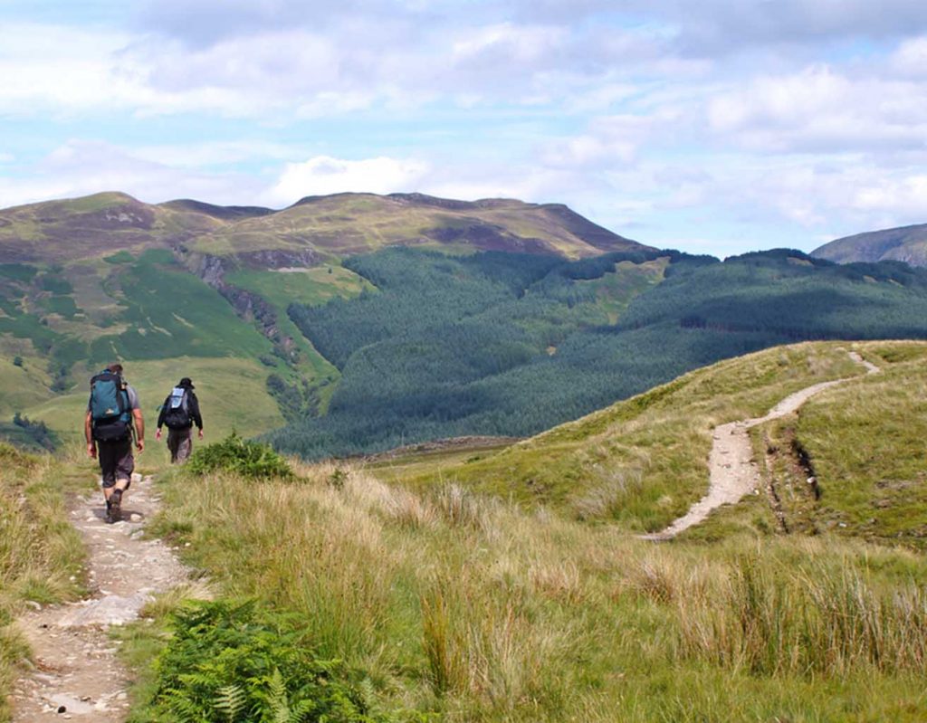 Hiking in the Scottish highlands