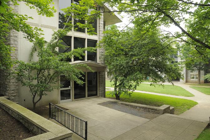 Exterior of Buchanan residence hall 