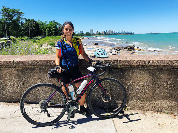 Caroline Smiegal '18 embarked on the journey of a lifetime after graduating in May. She rode cross-country on a bicycle to help raise money and awareness for the affordable housing cause.