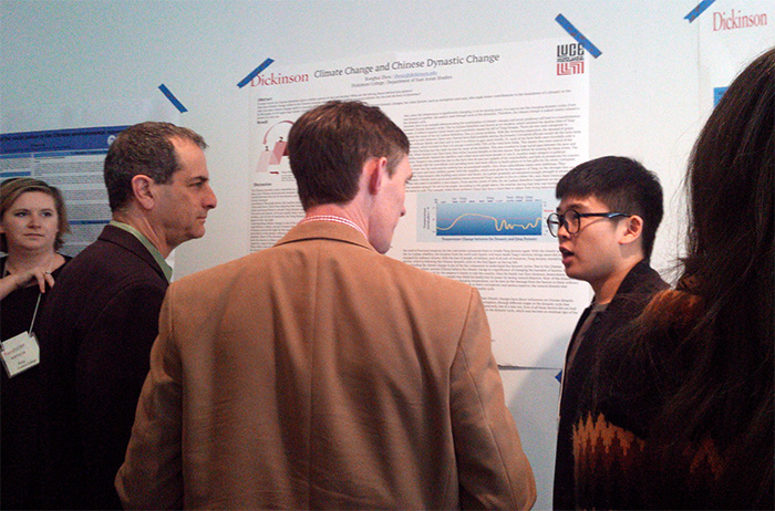 Students presented original research on environmentalism in China during national conference.