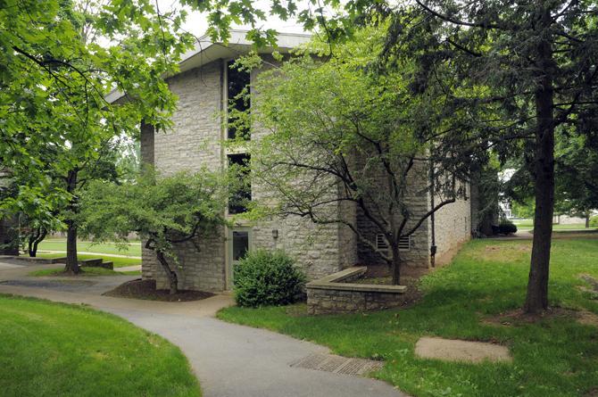 Exterior of Cooper residence hall. 