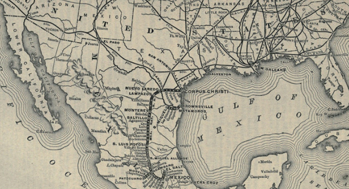 map of Mexican railroad