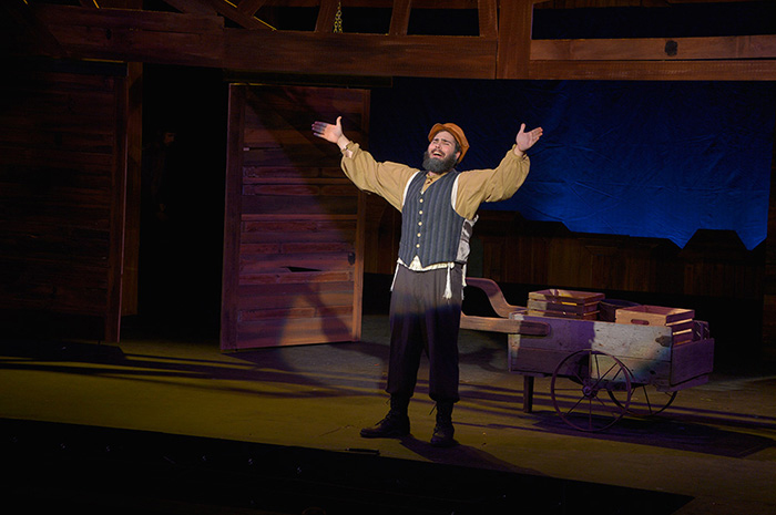 Jeremy Lupowitz '15 stars as Tevye in Dickinson's 50th-anniversary production of Fiddler on the Roof.
