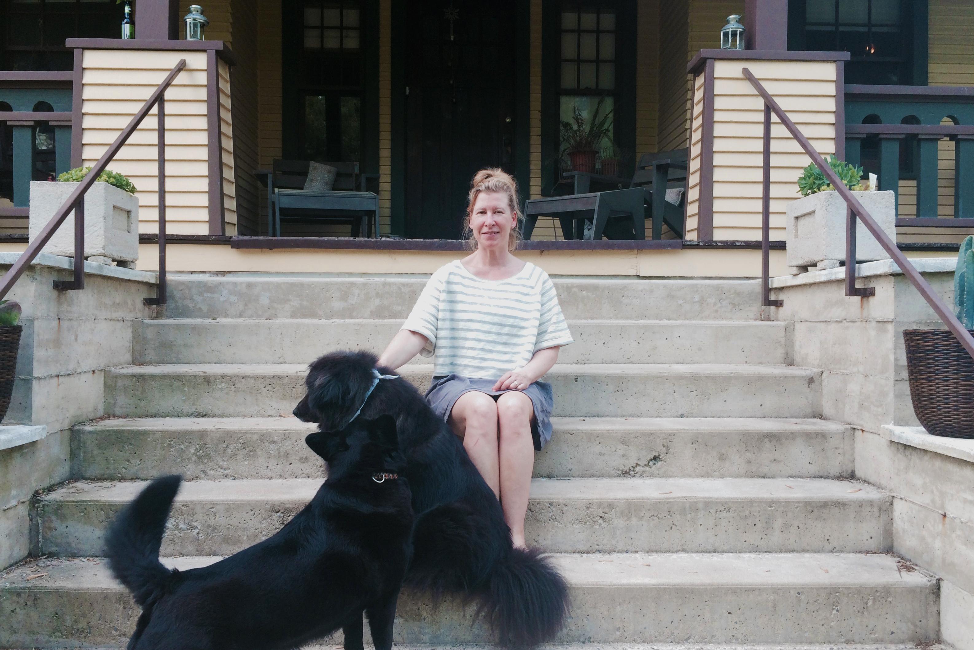 Heather Lezla and her dogs