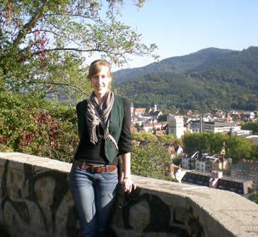 Gwyneth Van Son pictured amongst the beautiful German landscape.