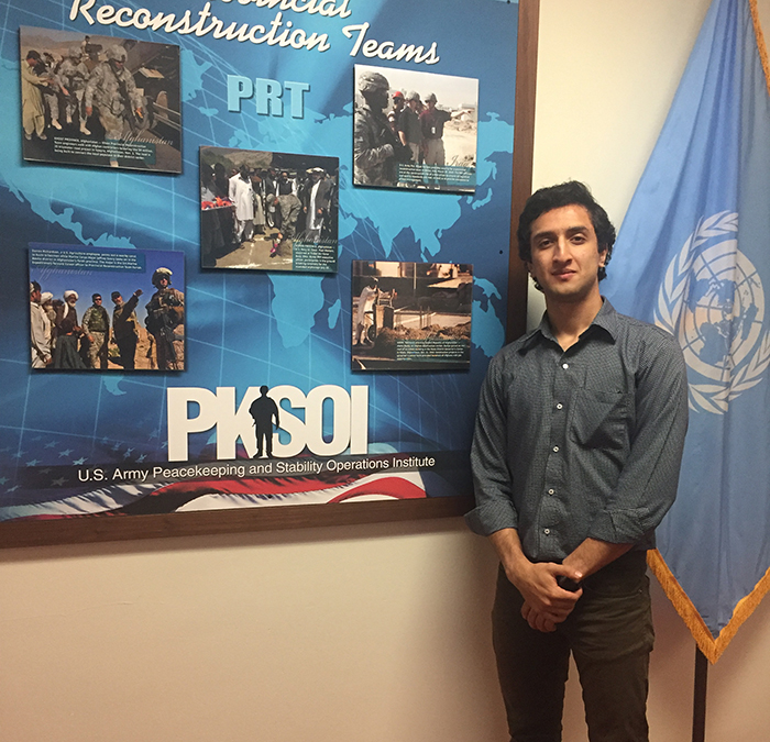 There are many rewarding aspects of Aboody Rumman '20's internship at the Peacekeeping and Stability Operations Institute, like building his skill set and working to impact people for the better.