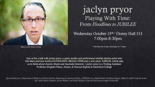 Poster of jaclyn pryor appearance at Dickinson College, October 15, 2014